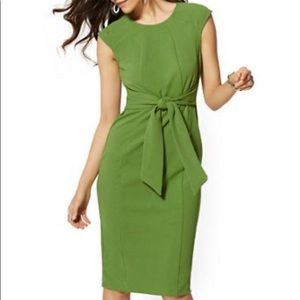 New York and Company tie front sheath dress